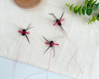 Moonrabbit cat toys _ Mini Fire Ant / Cat wand toy with replaceable attachments