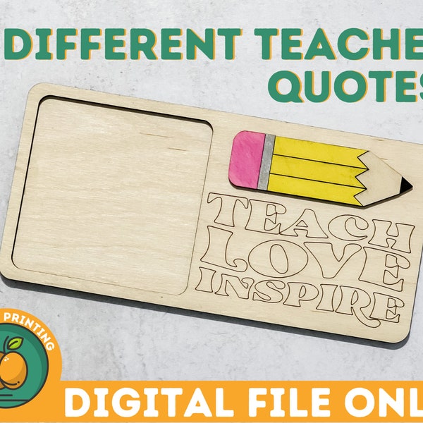 Teacher Note Pad Digital Download SVG glowforge file, laser cut files, glowforge svg, laser file, svg file