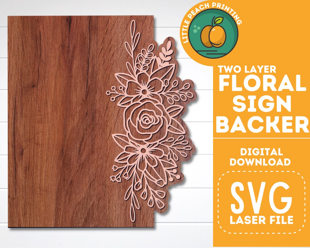 Floral Accent Laser Cut Digital File File, Laser Cut Files