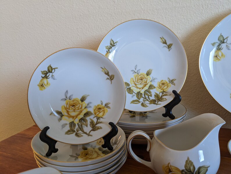 Vintage Harmony House Yellow Rose China Set Serves 6 Etsy