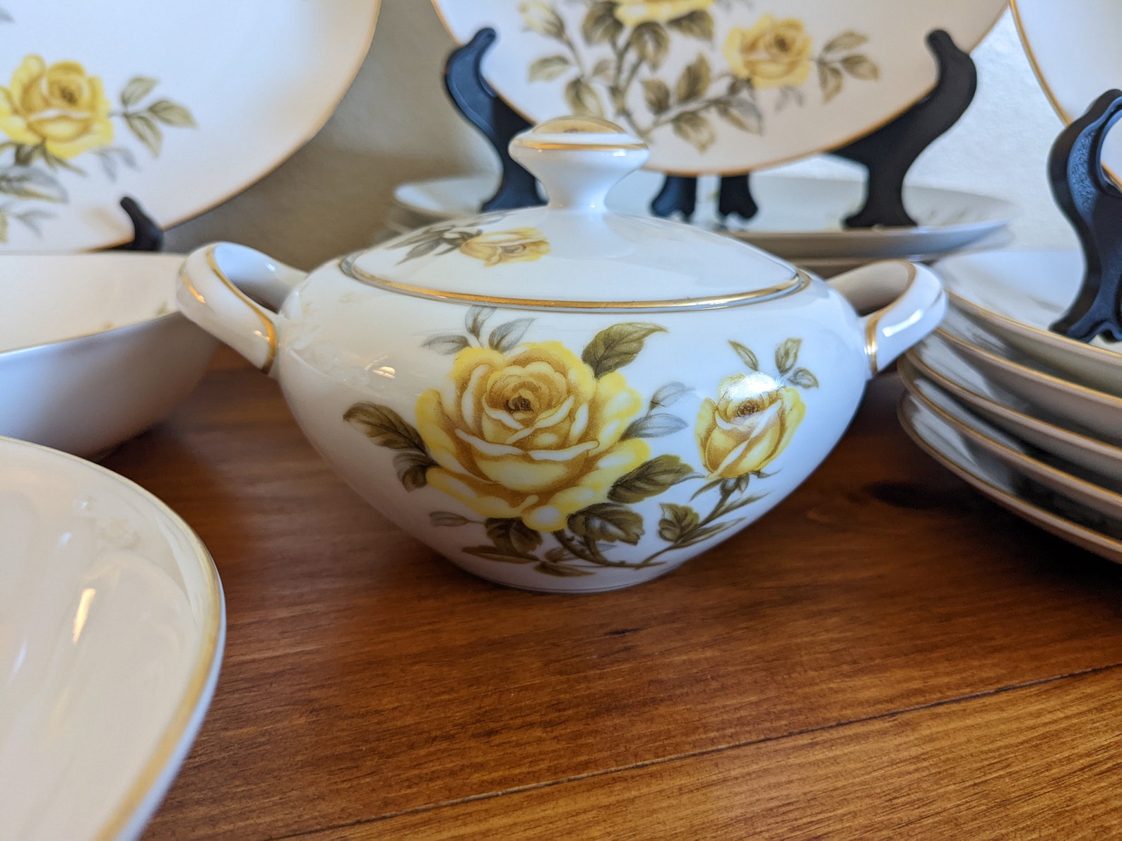 Vintage Harmony House Yellow Rose China Set Serves 6 Etsy