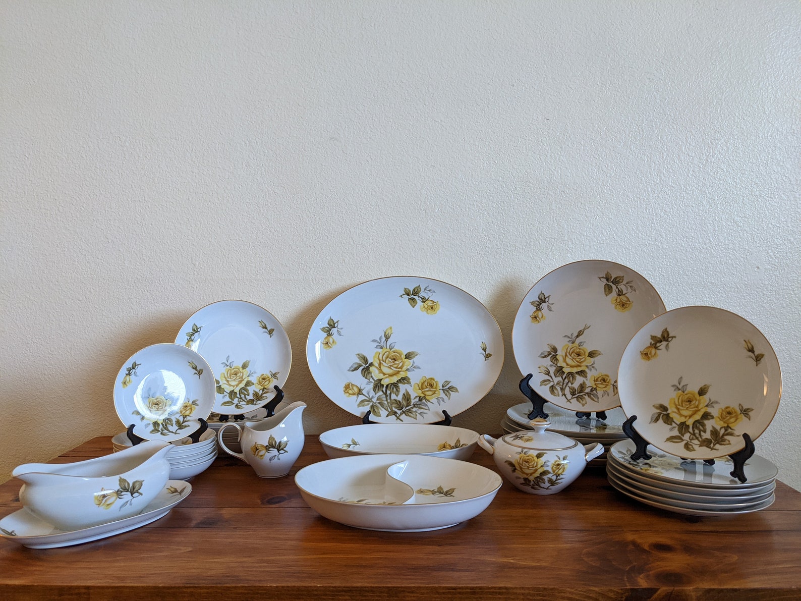 Vintage Harmony House Yellow Rose China Set Serves 6 Etsy
