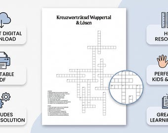 Discover Wuppertal - Scottish Puzzles - Cross and Cross Game - Digital Download for Children & Adults