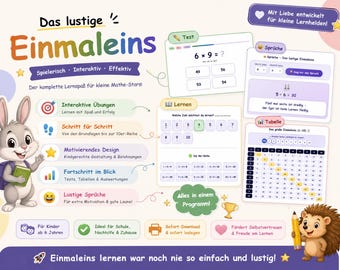 Interactive multiplication table learning game for children – multiplication tables – practice math as a digital download