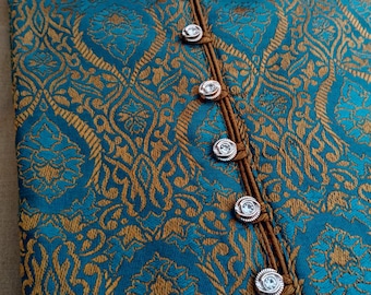 Mens Banarsi Silk Kurta Pajama Set: Indian Wedding Outfit