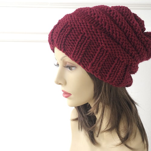 Womens Hat Slouchy Women Hat Slouch Beanie Chunky Knit Hat Women Slouchy Knit Hat Hand Knit Hat Womens Hat
