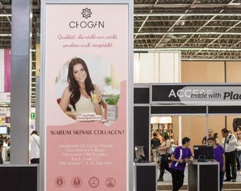 Roll-up banner 85 x 200 cm | Chogan advertising banner collages for events & presentations