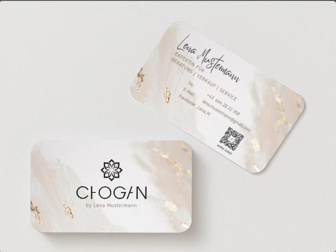 100 Personalisierte Visitenkarten für Berater LEAF 100 Personalisierte Visitenkarten für Berater LEAF
