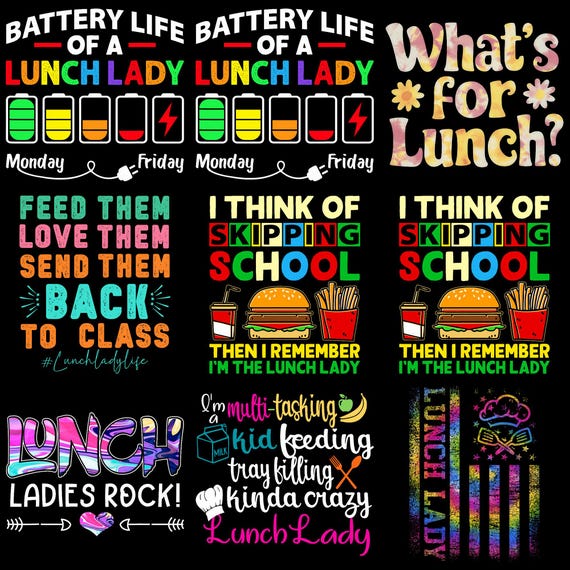 Lunch Lady PNG Bundle, Funny Lunch Lady Shirt Design, School Cafeteria Worker PNG, Lunch Lady Life Sublimation, Teacher Staff PNG