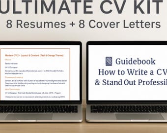 Professional Resume Template Bundle: ATS-Friendly CV & Cover Letter (Digital Download)