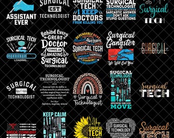 Surgical Technologist PNG Bundle, Surgical Tech png, CST Sublimation Design, Funny Surgical Quotes PNG, Surgical Assistant Shirt Design