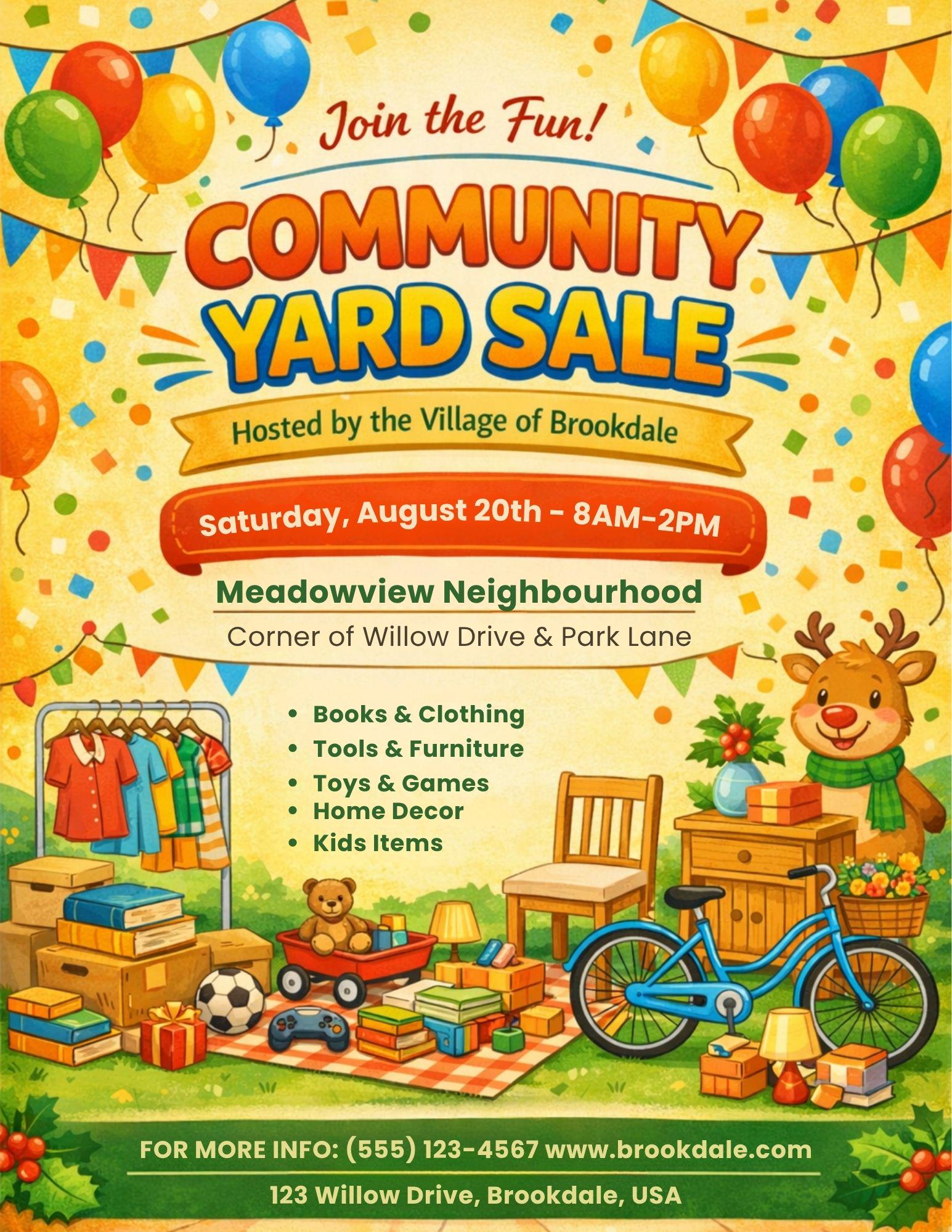 Editable Community Flyer Template | Neighborhood Event Invitation ...