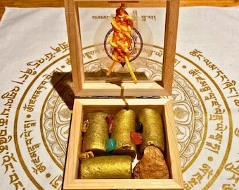 Caja para manifestar la prosperidad en la tienda / Amuleto de la suerte para negocios minoristas / Amuleto de la riqueza para la caja registradora de Tenzin Dorje / Kit ritual para atraer clientes