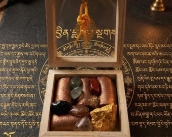 Ultimate Sales Success Manifestation Box | Business Alignment Desk Amulet | Sacred Bhutanese Energy Wood | Tenzin Dorje Entrepreneur Gift