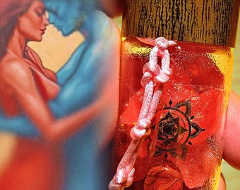 Amuleto de amor de llama rosa / Amuleto de aroma de carisma magnético / Ritual de almas gemelas de Tenzin Dorje / Difusor de energía de atracción y sirena