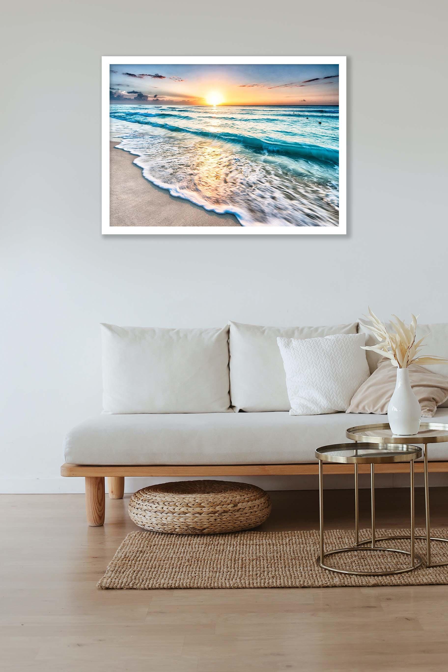 3D Strukturierte Wandkunst Weiß Minimalist Strand Gemälde Ozeanwelle Gemälde Auf Leinwand Wabi-Sabi Wandkunst Wohnzimmer Gemälde Großes Relief Kunst