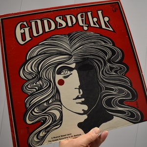Godspell, original cast recording, vintage lp record classic rock, 70&#39;s music soundtrack