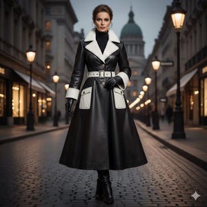Maxi Real Leather Coat - Etsy