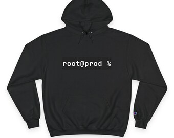 root@prod % Unisex Hoodie | Programmer Gift, Geek Sweatshirt, Vibe Coder, AI Hoodie, Unique Techwear