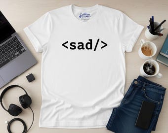 Sad Programmer T-Shirt: Unisex Garment-Dyed Cotton Tee