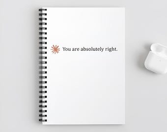 Claude AI Inspired Spiral Notebook | Gift for Developers, Stationery, Coders & Tech Enthusiasts