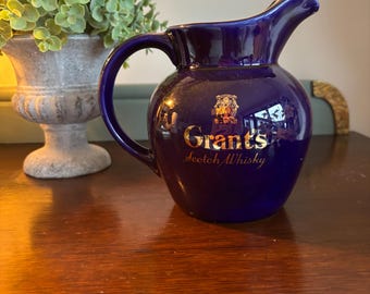 Grant's Scotch Whisky keramische waterkan – vintage bargerei voor verzamelaars