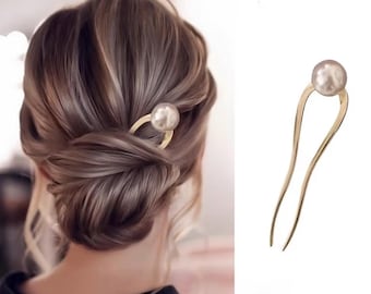 French Hair Comb / Hair Pin – pearl free postage
