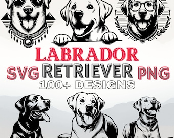 Labrador Retriever SVG PNG Bundle | 100+ Dog Silhouette Clipart