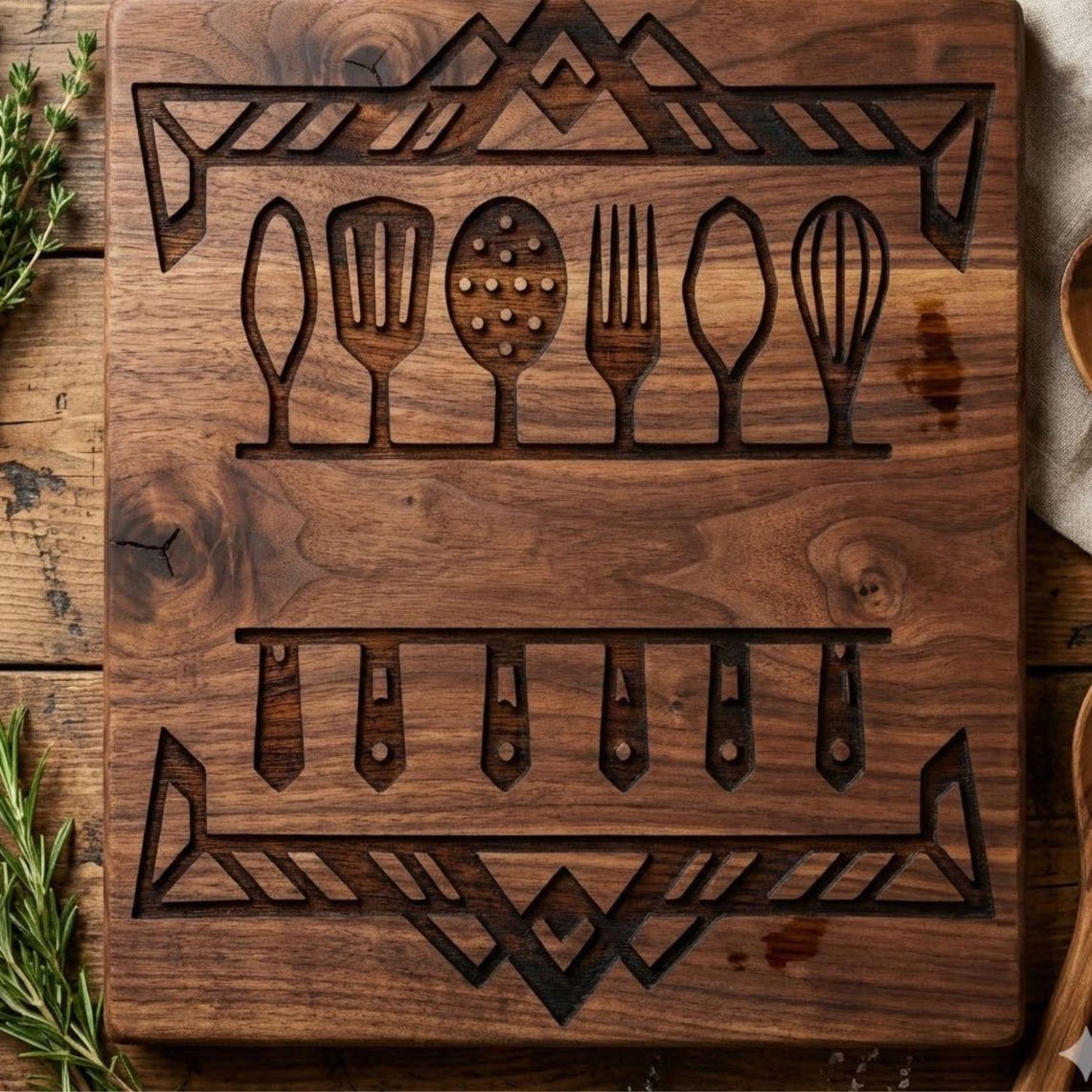 Kitchen Monogram SVG Bundle | Rustic Cooking Wall Art Designs, Cutting ...