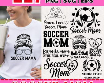 Fußball Mama SVG Bundle PNG EPS | Fußball Mama Schnittdateien | Mom Squad Designs | Fußball Mom Cricut Dateien | T-Shirt Becher Abziehbild Druck