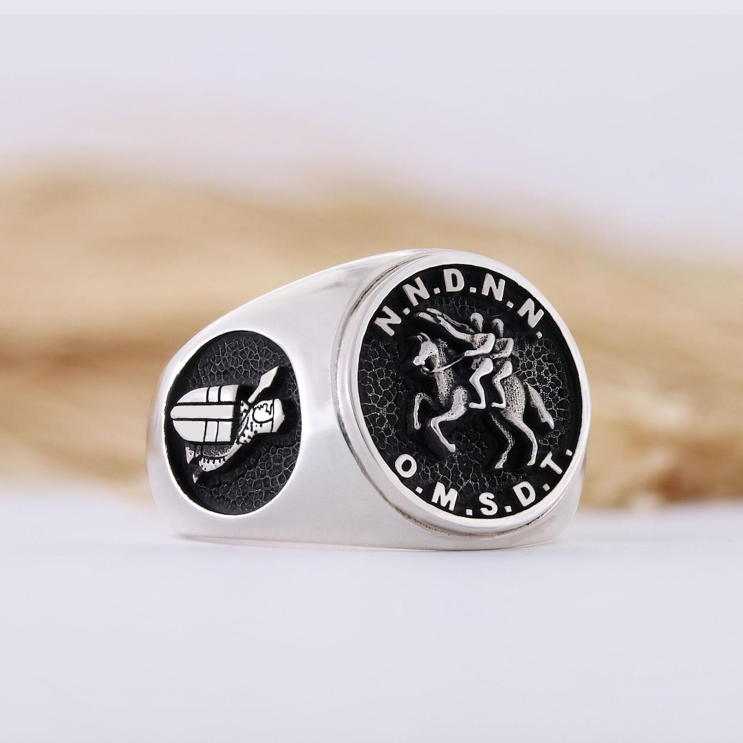 Medieval Knight Signet Ring - Templar Style Ring - Crusader Symbol Ring ...