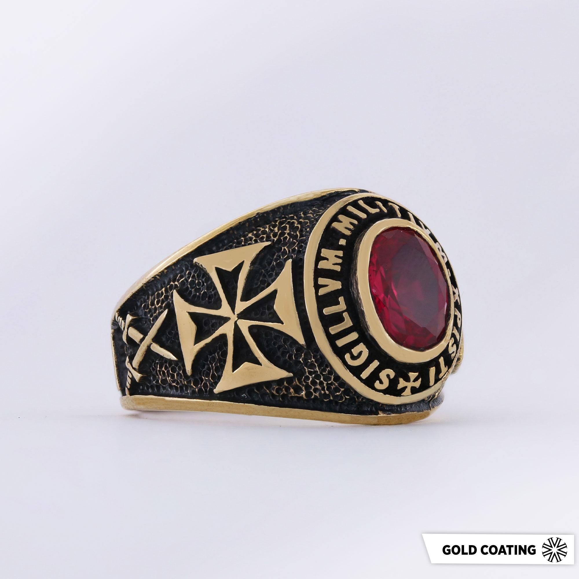 Masonic Ring - in Hoc Signo Vinces Signet Ring - Lodge Mason Ring - Chi ...