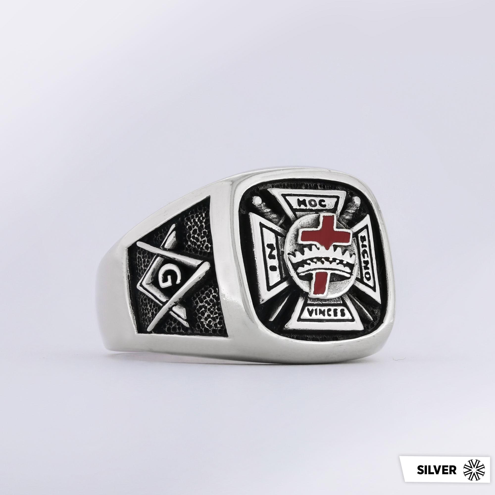 Knights Templar Masonic Ring - in Hoc Signo Vinces Ring - Constantine ...