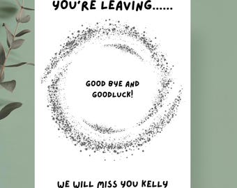 You Are Leaving We Will Miss You Card | Farewell Card Leaving Job Colleague Goodbye Card | Retirement & New Job Card