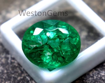 Natural Emerald 9CT Colombia Loose Emerald Stone Untreated Oval Cut Gemstone CGI Certified Emerald For Jewelry Making Birthday Gift Ring