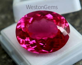 35carat Big Size Certified Pink Ruby Loose Oval Cut High Quality Faceted Stone From Burma Ruby Natural Gemstone Jewelry Making, Gift For Her