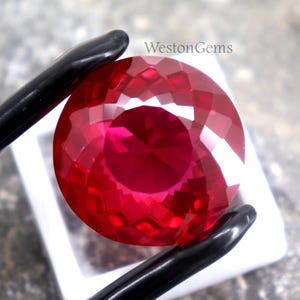 Rubí natural de 50,3 quilates, gran tamaño, excelente calidad, rubí rosa vivo, suelto, corte redondo, facetado, certificado, rubí birmano, piedra natural.