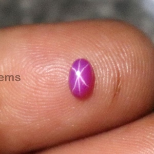 Zeer klein formaat 0,5 kt roze ster robijn cabochon edelsteen ovaal geslepen gecertificeerde losse roze robijn edelsteen AAA-kwaliteit Birma roze robijn