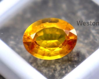 3.48 カラット ルース スフェーン 宝石 - オーバル/ラウンド イエロー