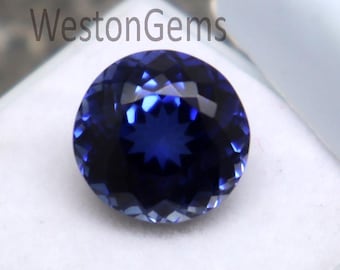 Natural Round Shape Blue Tanzanite 8.1ct CGI Certified  Loose Gemstone Unheated Untreated Tanzanite Faceted Genuine Tanzanite AAA Stone