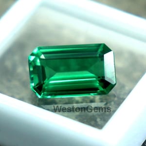 10ct Earth Mined Green Emerald Stone Unheated Untreated Emerald Loose Emerald Cut CGI Certified Emerald For Jewelry Making, Birthday Gift