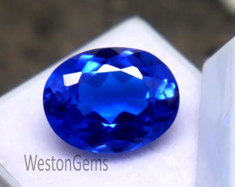 11.3CT Faceted Royal Blue Loose Sapphire Amazing Cut & Quality Sapphire Natural Sapphire Stone Certified Oval Shape  Sapphire Jewelry Making