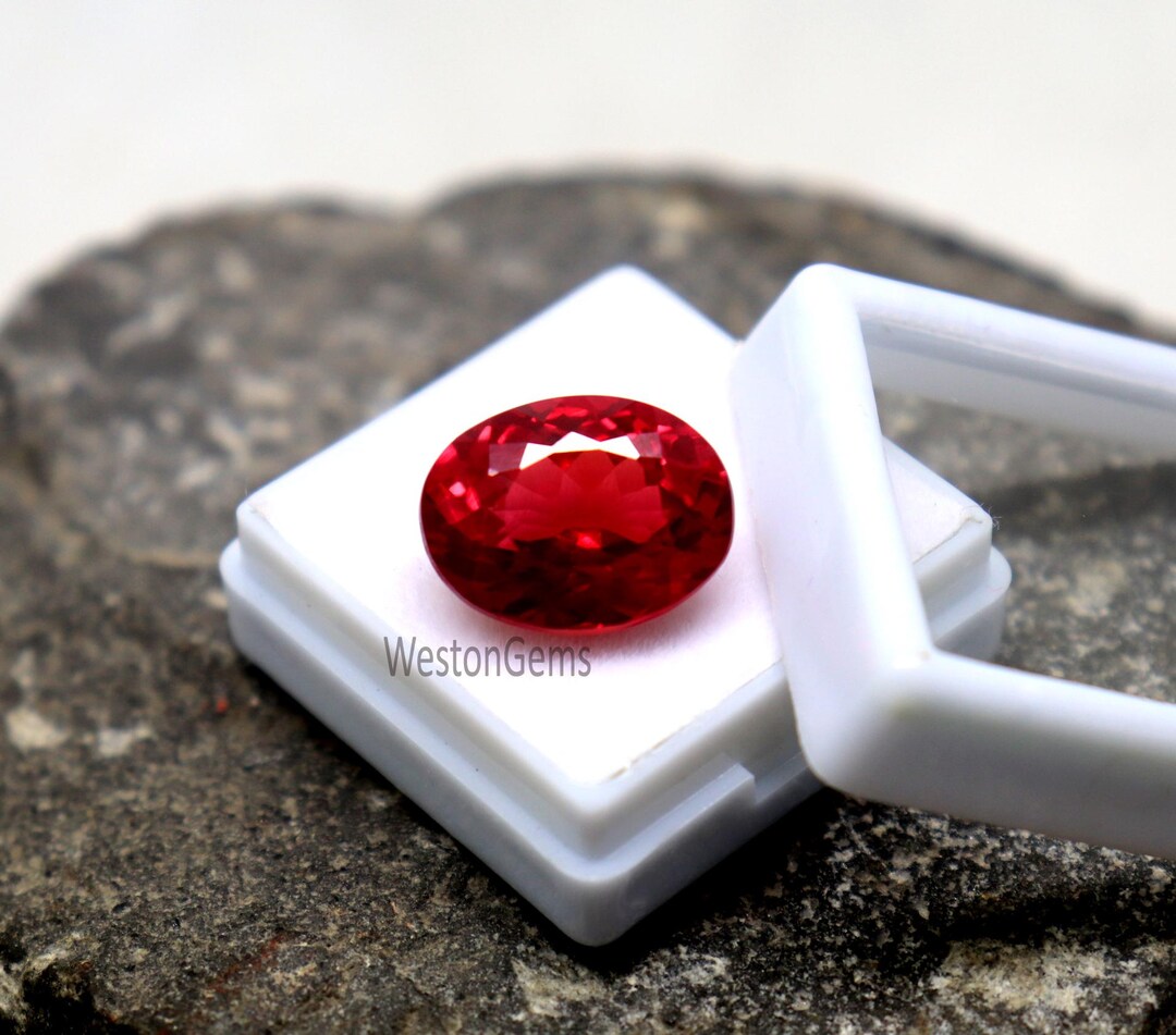 Natural 12CT Amazing Oval Cut & Best Quality Blood Red Ruby Gemstone ...