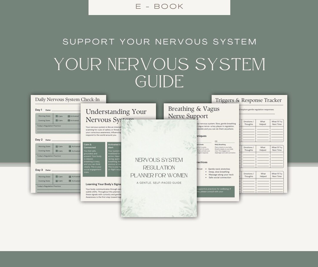 Nervous System Regulation Ebook, Gentle Trauma Support Worksheets - Etsy