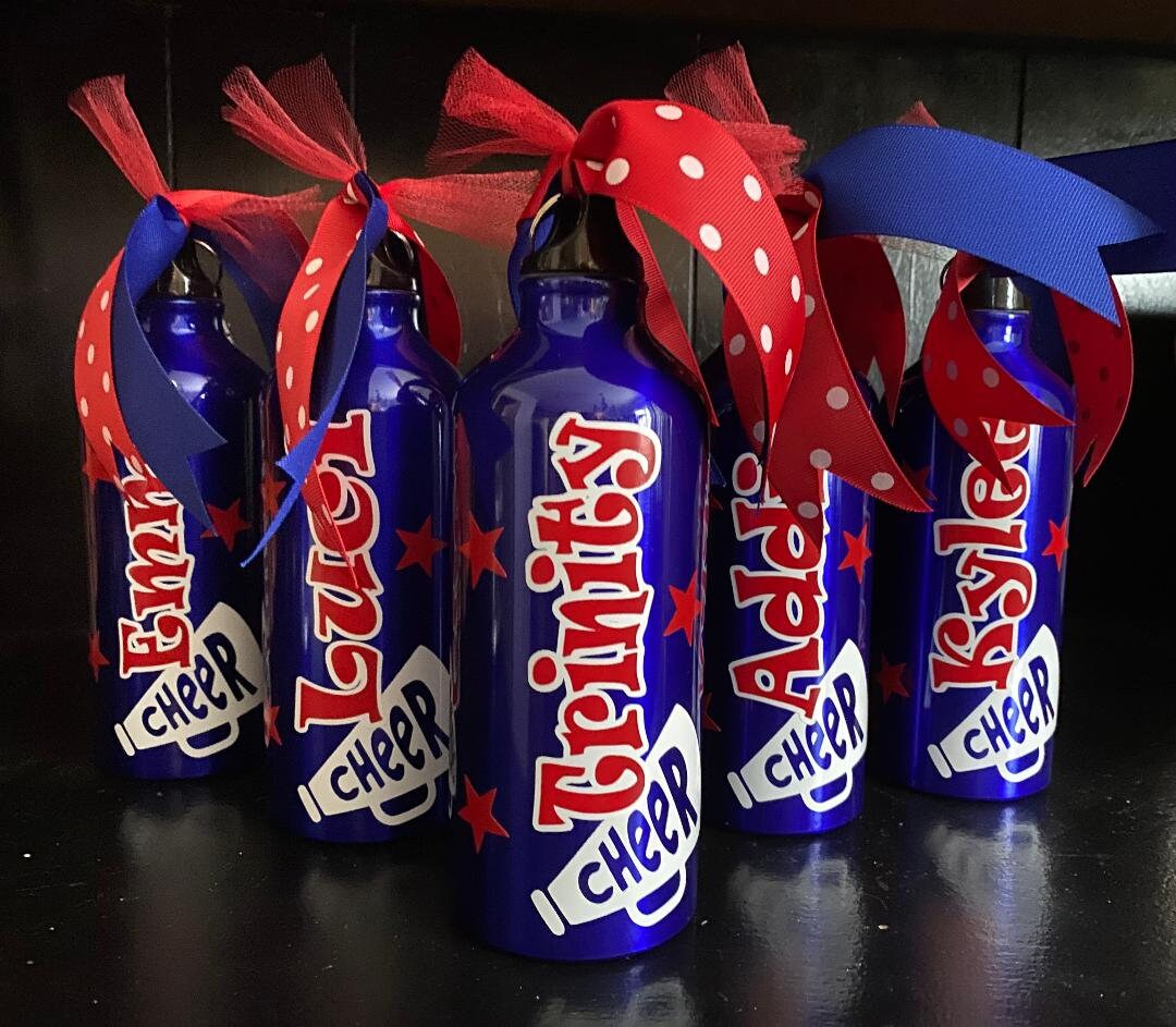 Cheer Water Bottles Personalized Cheer Bottles Cheerleader Team Gifts