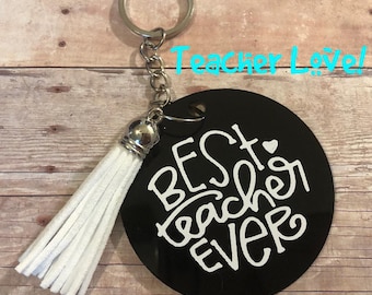 Best Teacher - Best Teacher Gift - Teacher Week - Teacher Appreciation - Teacher Key Chain - Back To School