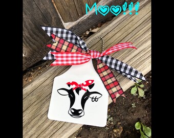 Cow Tag Key Chain - Cow Ear Tag - Ear Tag - Key Fob - Monogram Key Chain - Farm Gift - Ranch Gift - Accessories - Key Holder