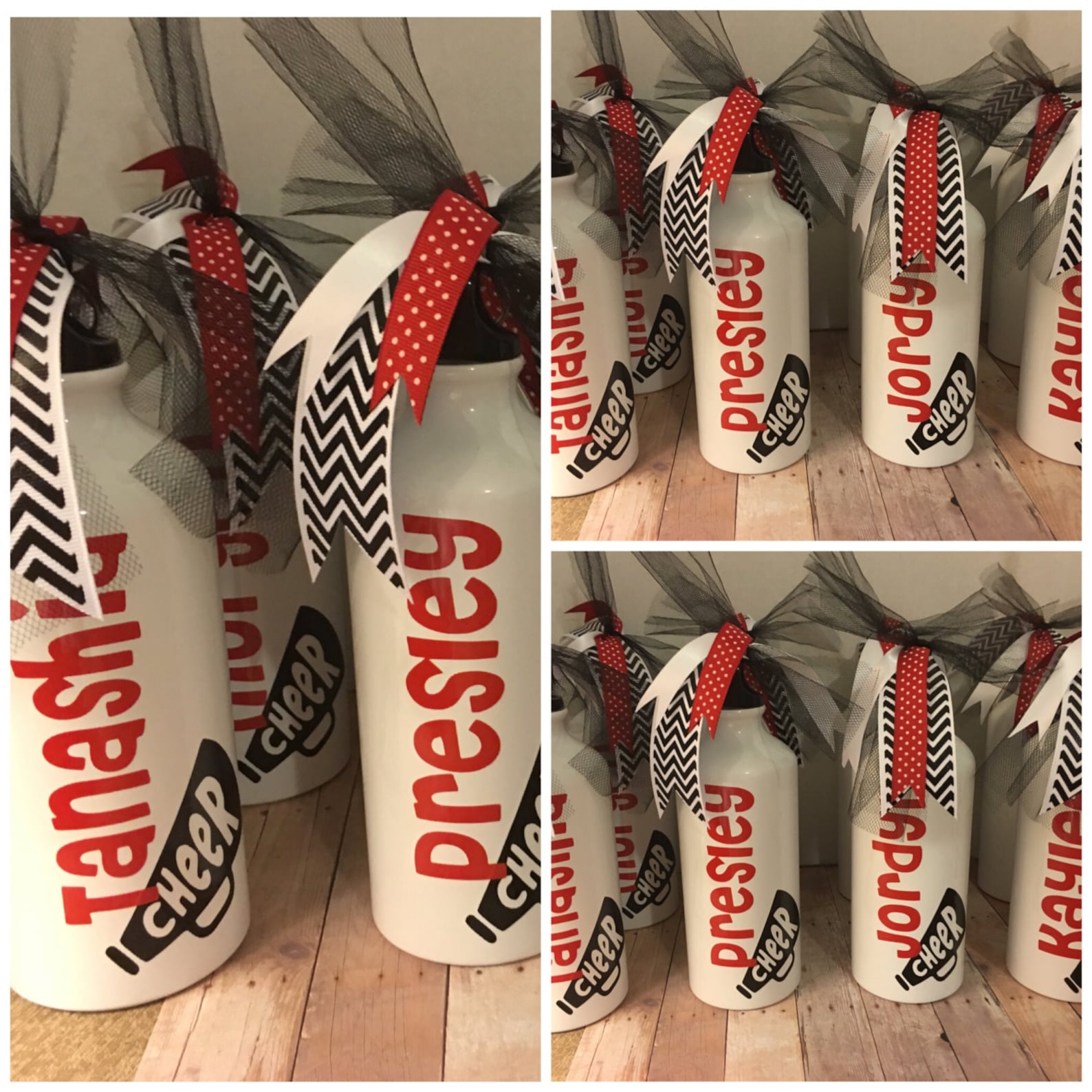 Personalized Cheer Water Bottles Cheerleader Sports Team Etsy