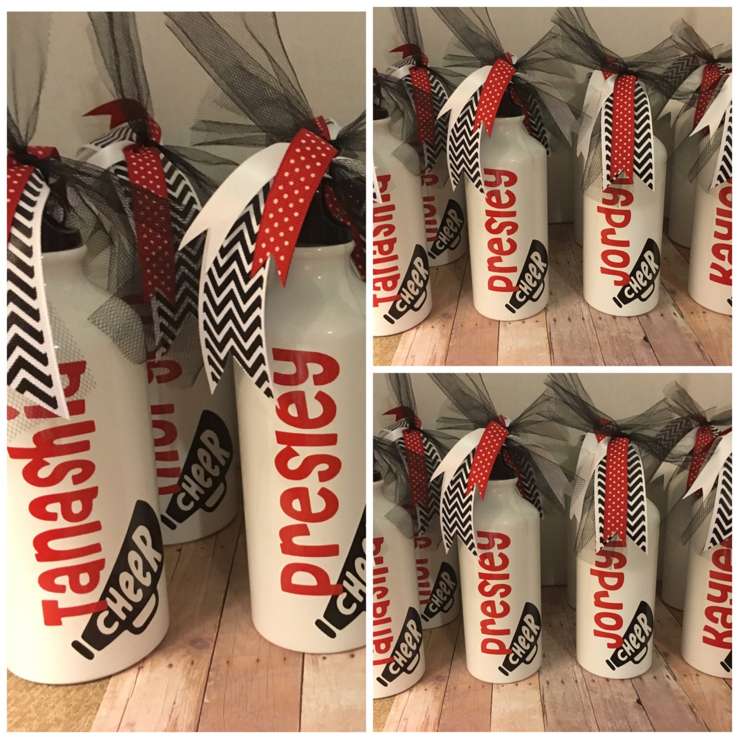 Personalized Cheer Water Bottles - Cheerleader - Sports Team Water Bottles - End Of Year Gifts - Team Favors - Coach Gifts - Party Favors