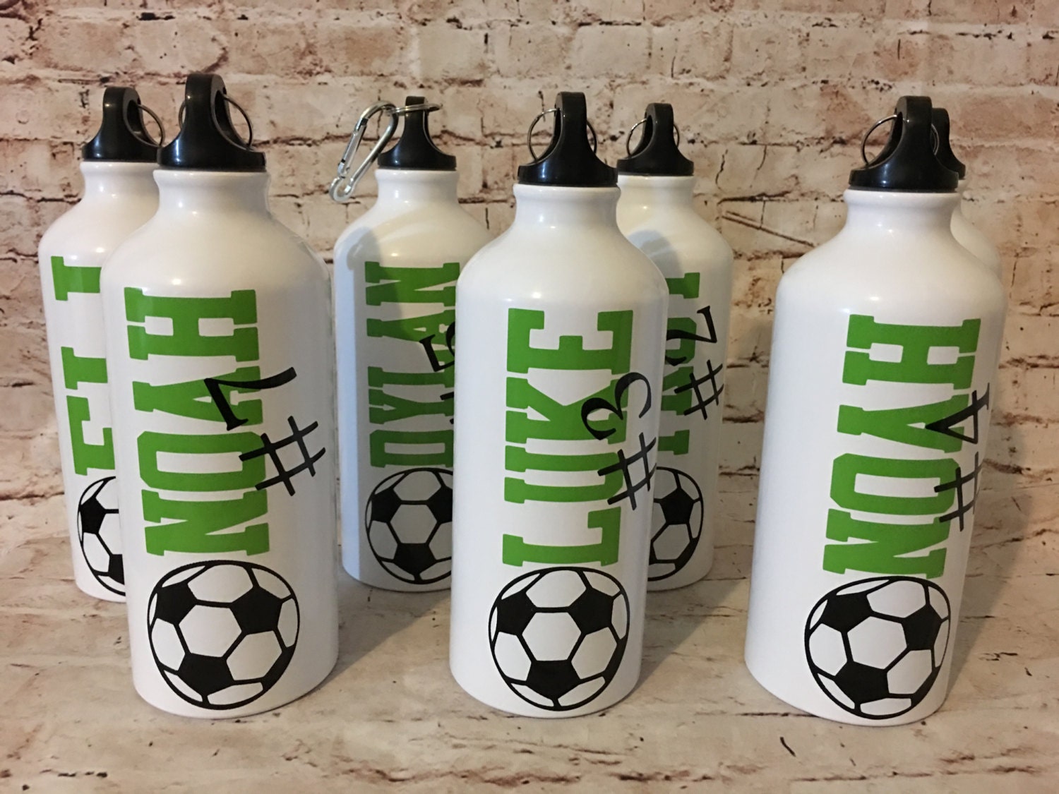 Plastic Opaque Green Paw Print Personalized Water Bottles - 20 oz